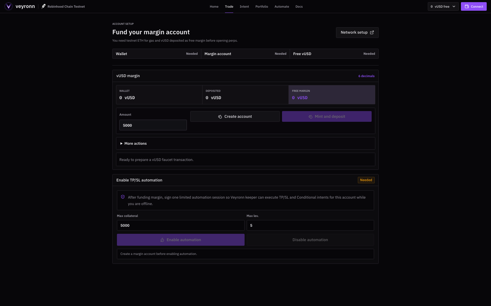 Veyronn funding flow